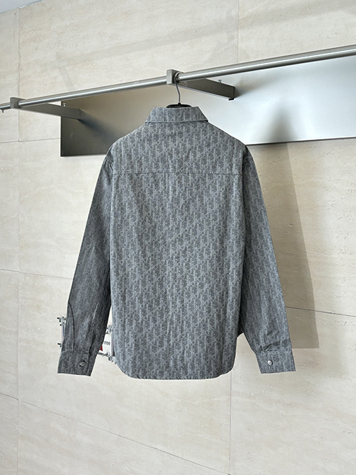 ディオール Oblique 全面ジャカードデニムの長袖シャツ