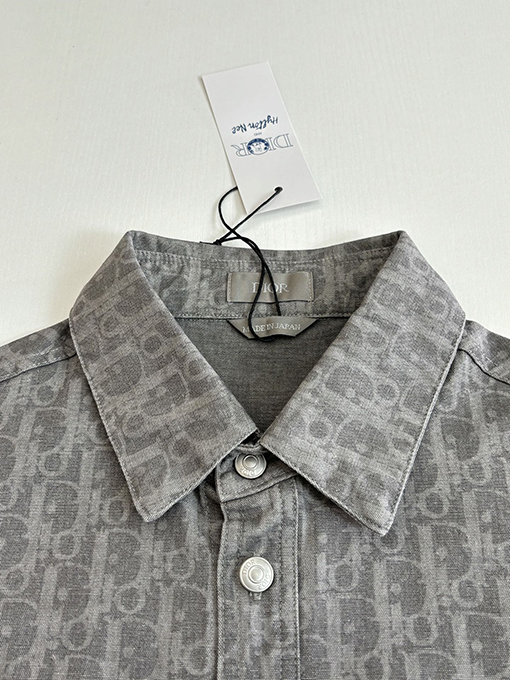 ディオール Oblique 全面ジャカードデニムの長袖シャツ