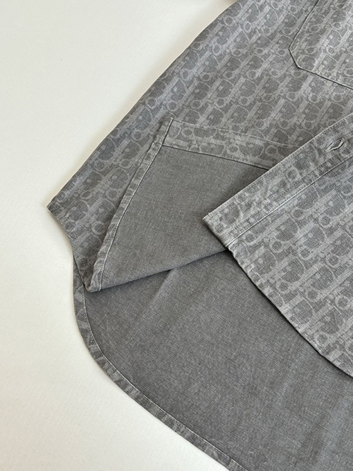 ディオール Oblique 全面ジャカードデニムの長袖シャツ