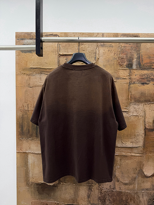 アクネストゥディオズコピー Acne Studios ダメージパッチ刺繍ロゴ半袖Tシャツ