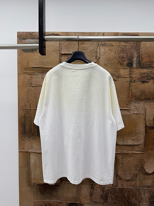 アクネストゥディオズコピー Acne Studios ダメージパッチ刺繍ロゴ半袖Tシャツ