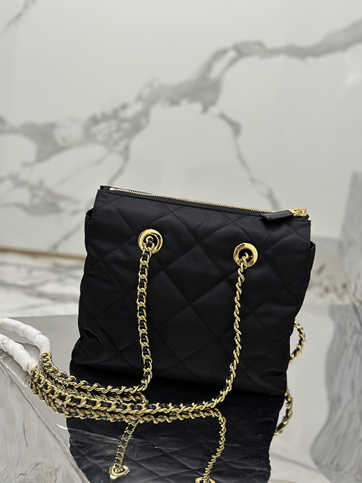 プラダ Vintage レディースパラシュートナイロン 中古チェーンキルティングホーボーバッグ