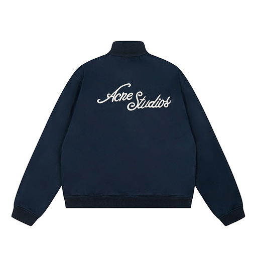 アクネストゥディオズコピー Acne Studios 背中に刺繍ロゴジッパージャケット