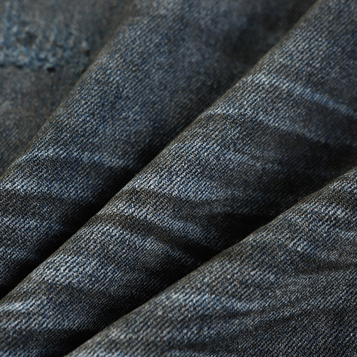 バレンシアガ Balenciaga baggy クラシックブルーのダメージオイルめ泥染め破れのジーンズ