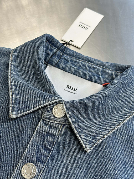 アミ ニットハートデニムジャケット