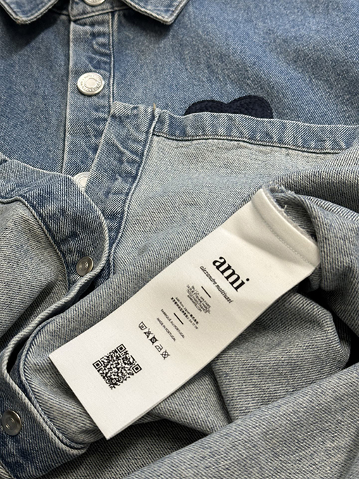 アミ ニットハートデニムジャケット