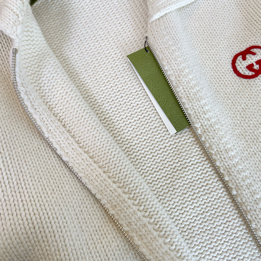 グッチスーパーコピー 装飾リボン付きウールニットカーディガン