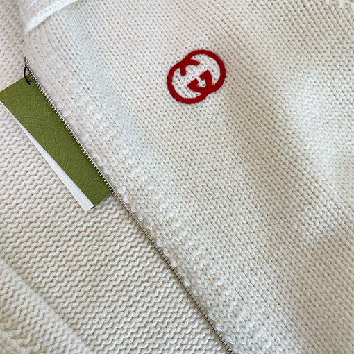 グッチスーパーコピー 装飾リボン付きウールニットカーディガン