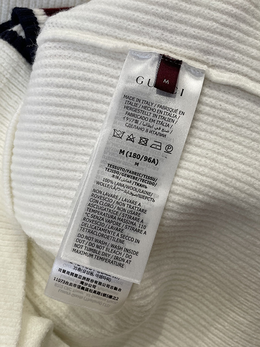 グッチコピー プレッピースタイルのウールニットカーディガン