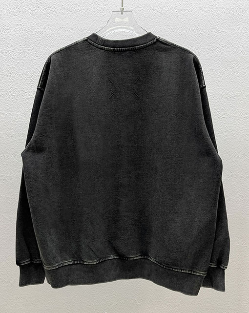 マルタンマルジェラ Maison Margiela MM6 デジタルクロスプリント 厚パックウォッシュクルーネックスウェットシャツ