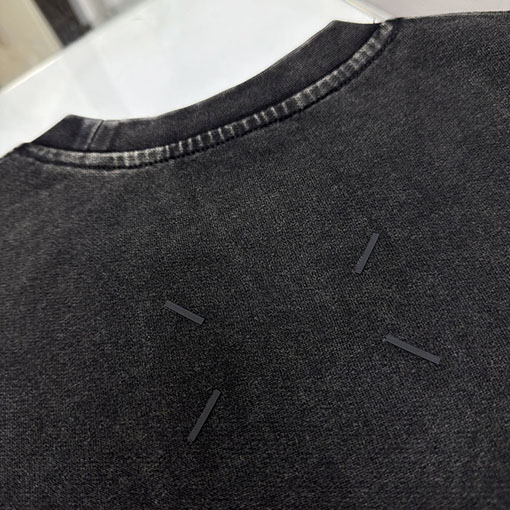 マルタンマルジェラ Maison Margiela MM6 デジタルクロスプリント 厚パックウォッシュクルーネックスウェットシャツ