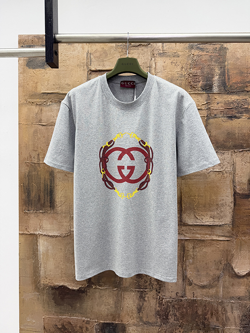 グッチコピー 刺繍プリント半袖Tシャツ