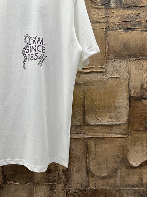 ルイヴィトンスーパーコピー チェック柄スネークプリント半袖Tシャツ