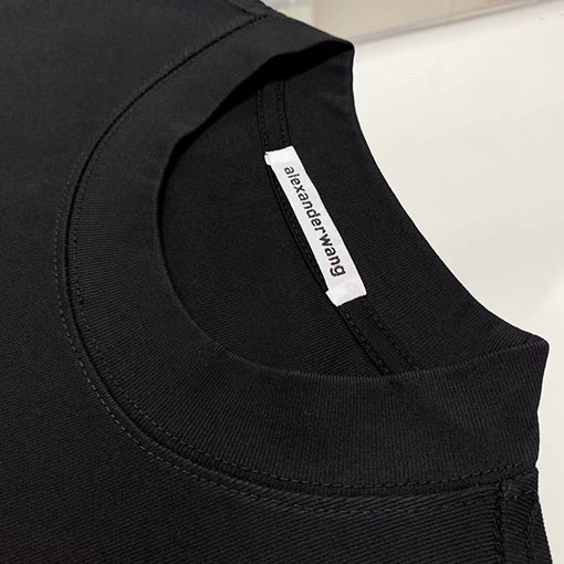 アレキサンダーワン Alexander Wang 胸に厚のフォームデザインとロゴが入った長袖シャツ
