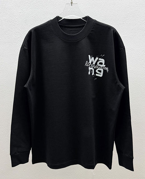 アレキサンダーワン Alexander Wang 新モデル文字ロゴデジタル直噴長袖シャツ