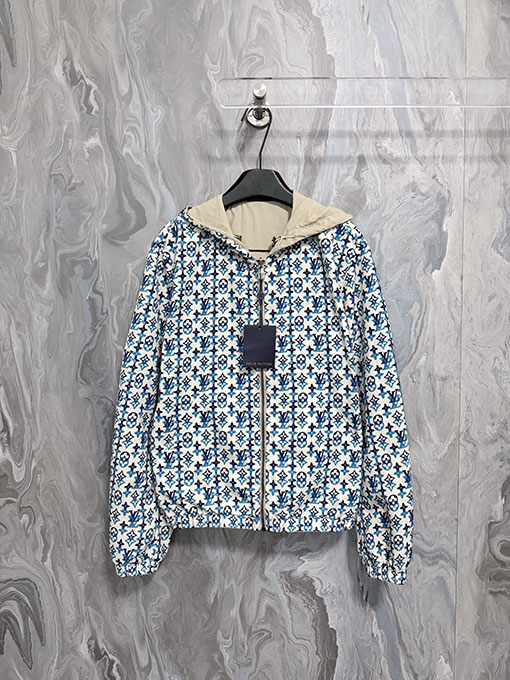 ルイヴィトン 両面リバーシブル防風フード付きジャケット