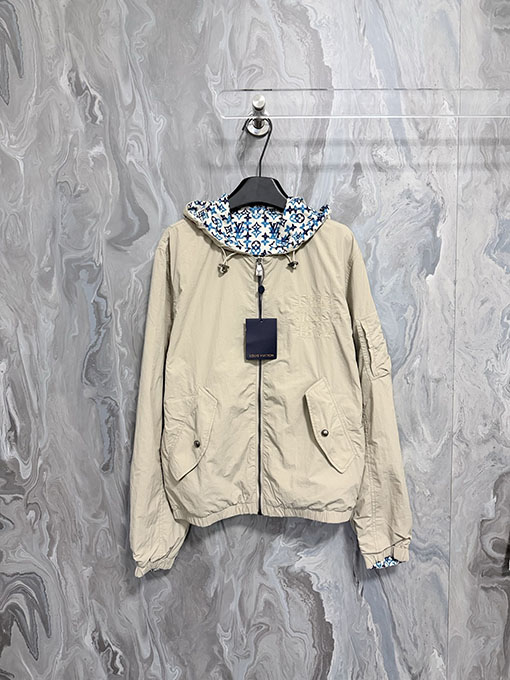 ルイヴィトン 両面リバーシブル防風フード付きジャケット