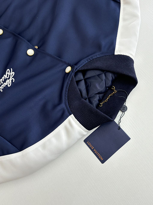 ルイヴィトンスーパーコピー 刺繍入り中綿ジャケットベースボールジャケット