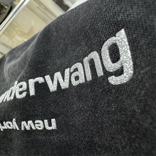 アレキサンダーワン Alexander Wang 新モデルバブルウォッシュのダメージクルーネックスウェットシャツ