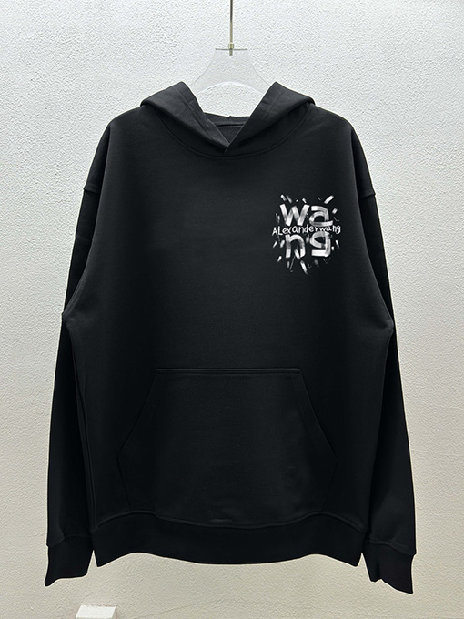 アレキサンダーワン Alexander Wang フロントとバックにデジタルダイレクトプリントをしたフード付きスウェットシャツ