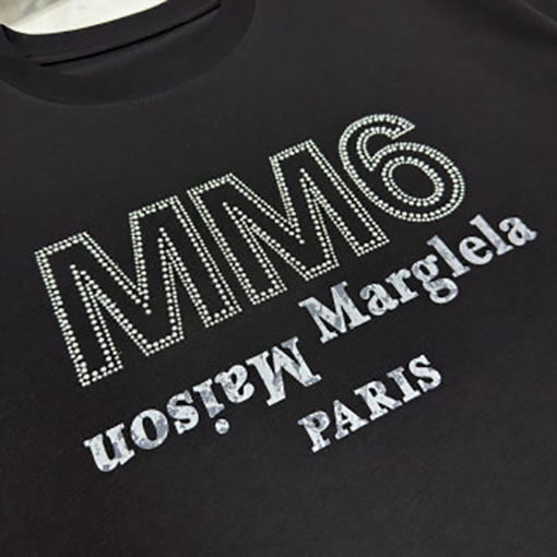 マルタンマルジェラコピー Maison Margiela MM6 ラインストーン文字のパーカーとスウェットシャツ