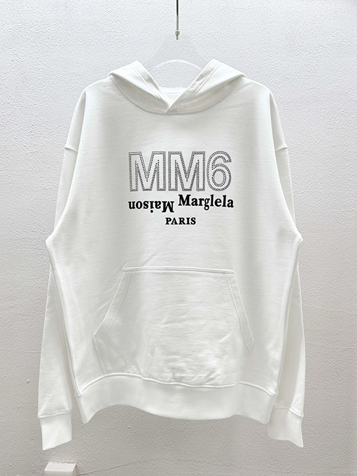 マルタンマルジェラコピー Maison Margiela MM6 ラインストーン文字のパーカーとスウェットシャツ