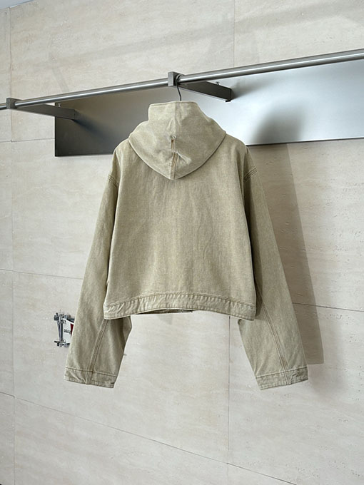 バレンシアガ Balenciaga ウォッシュのフード付きデニムジャケット