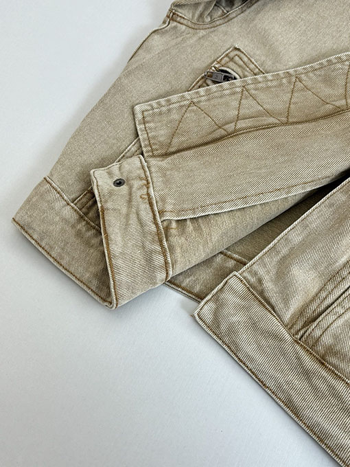 バレンシアガ Balenciaga ウォッシュのフード付きデニムジャケット