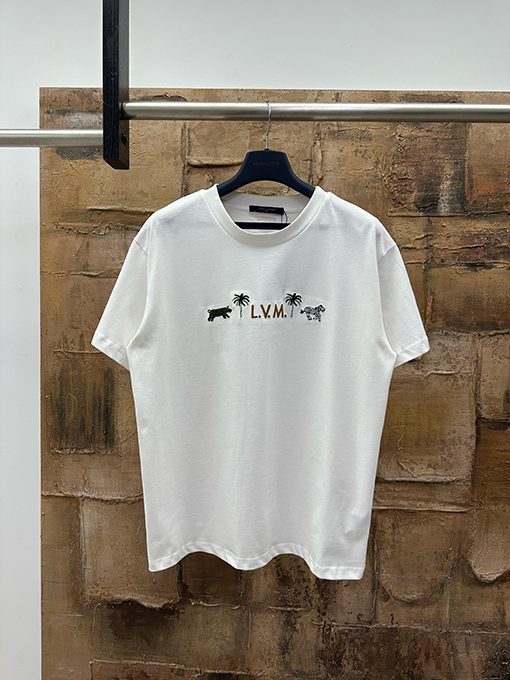 ルイヴィトンスーパーコピー ゼブラ刺繍半袖Tシャツ