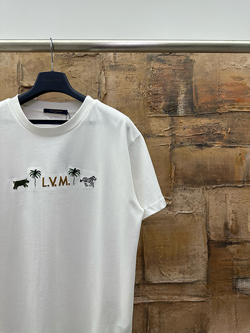 ルイヴィトンスーパーコピー ゼブラ刺繍半袖Tシャツ