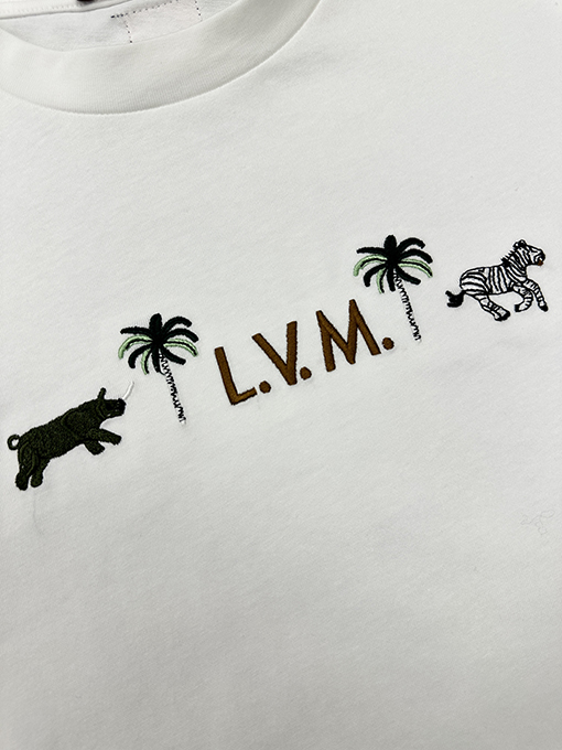 ルイヴィトンスーパーコピー ゼブラ刺繍半袖Tシャツ