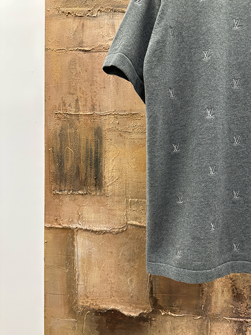 ルイヴィトン 刺繍ニット半袖Tシャツ