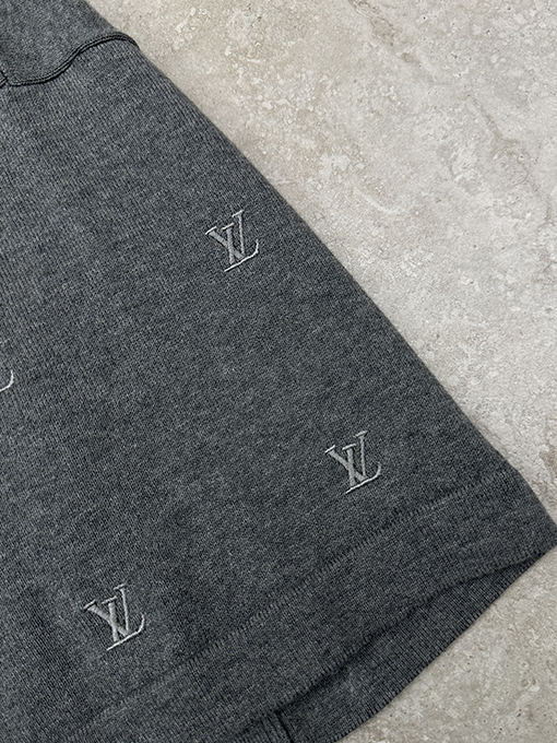 ルイヴィトン 刺繍ニット半袖Tシャツ