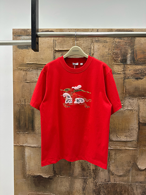 バーバリー ウール 乗馬ロゴ 半袖Tシャツ