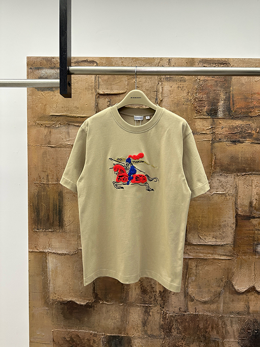 バーバリー ウール 乗馬ロゴ 半袖Tシャツ