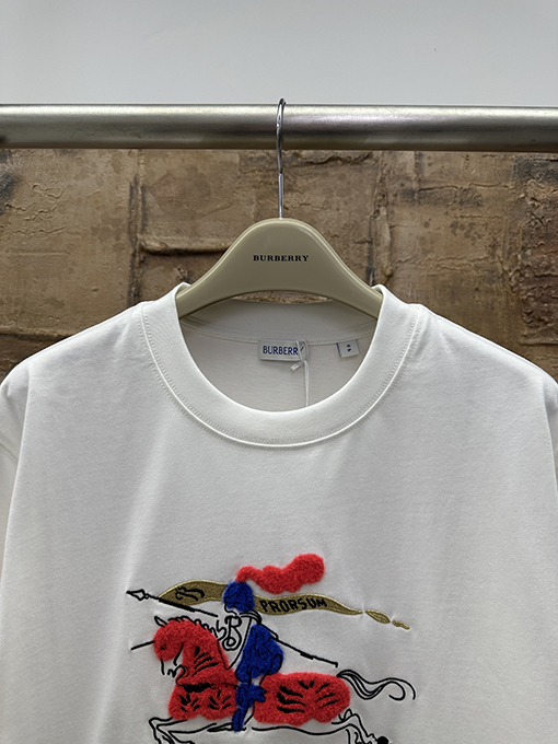 バーバリー ウール 乗馬ロゴ 半袖Tシャツ