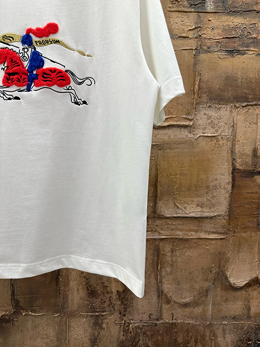 バーバリー ウール 乗馬ロゴ 半袖Tシャツ