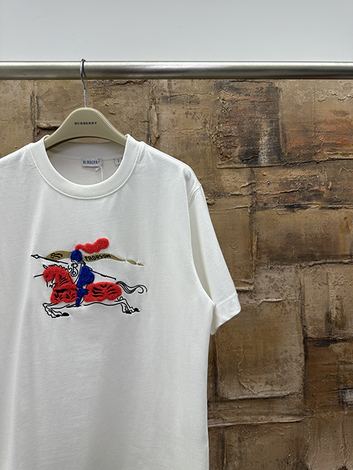 バーバリー ウール 乗馬ロゴ 半袖Tシャツ