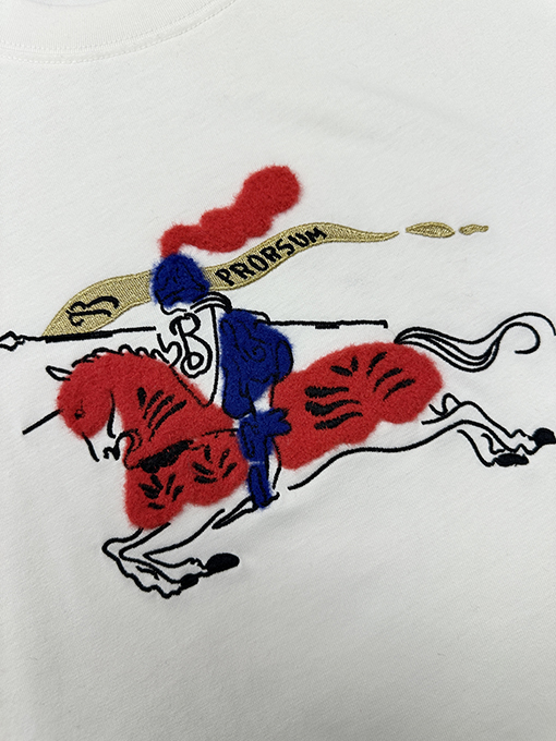 バーバリー ウール 乗馬ロゴ 半袖Tシャツ