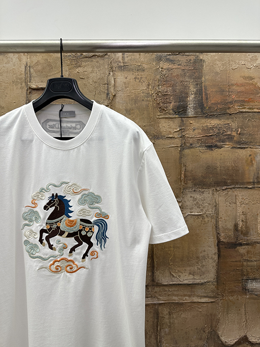 ディオール 馬年の刺繍半袖Tシャツ