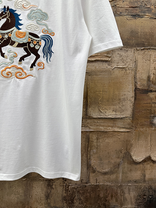 ディオール 馬年の刺繍半袖Tシャツ