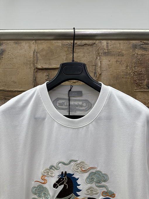 ディオール 馬年の刺繍半袖Tシャツ