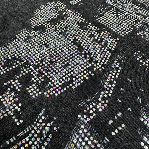 アレキサンダーワン alexanderwang デジタル直噴クリスタルホットフィックスラインストーン半袖Tシャツ