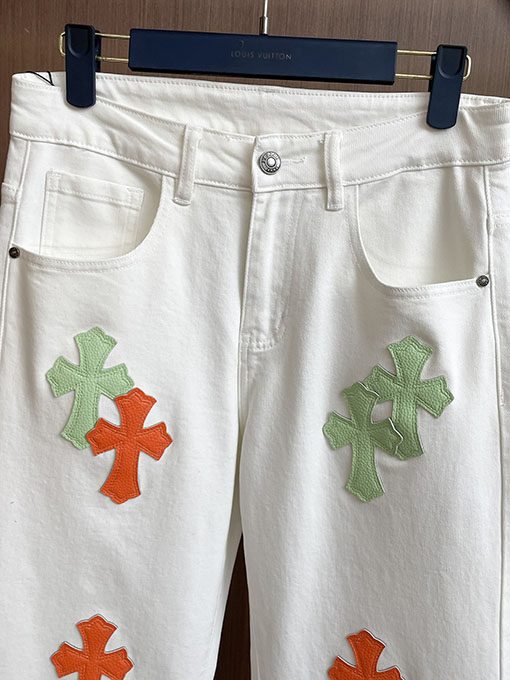 クロムハーツスーパーコピー クラシックパッチワークウォッシュジーンズ