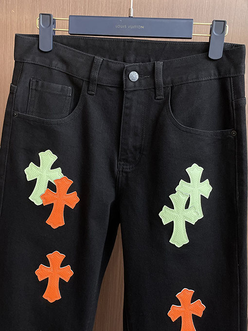 クロムハーツスーパーコピー クラシックパッチワークウォッシュジーンズ