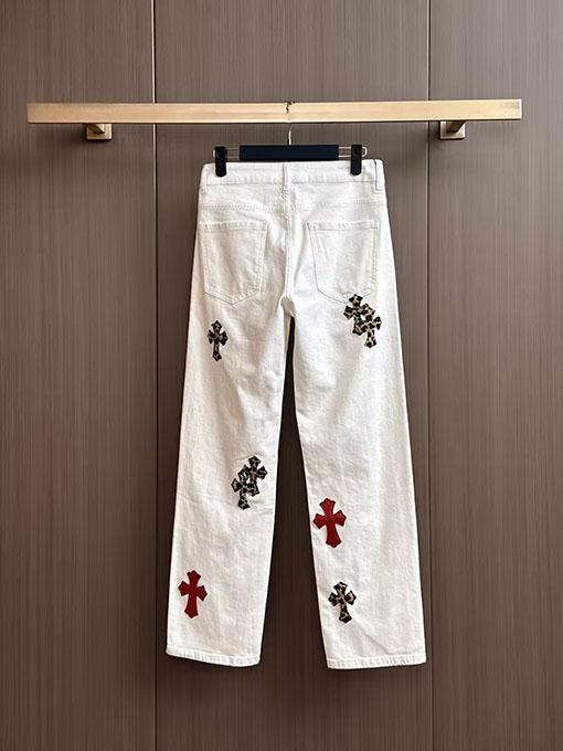 クロムハーツ 秋冬コレクション アップリケショーケース ウォッシュドデニムジーンズ