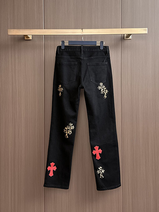 クロムハーツ 秋冬コレクション アップリケショーケース ウォッシュドデニムジーンズ