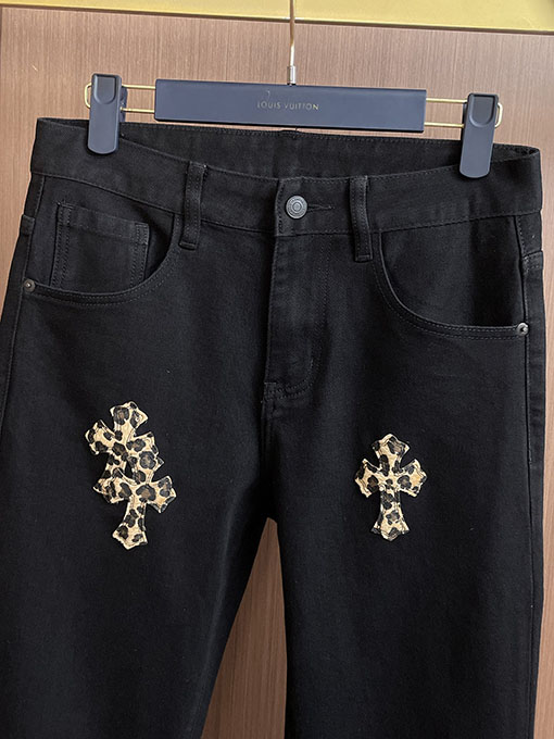 クロムハーツ 秋冬コレクション アップリケショーケース ウォッシュドデニムジーンズ