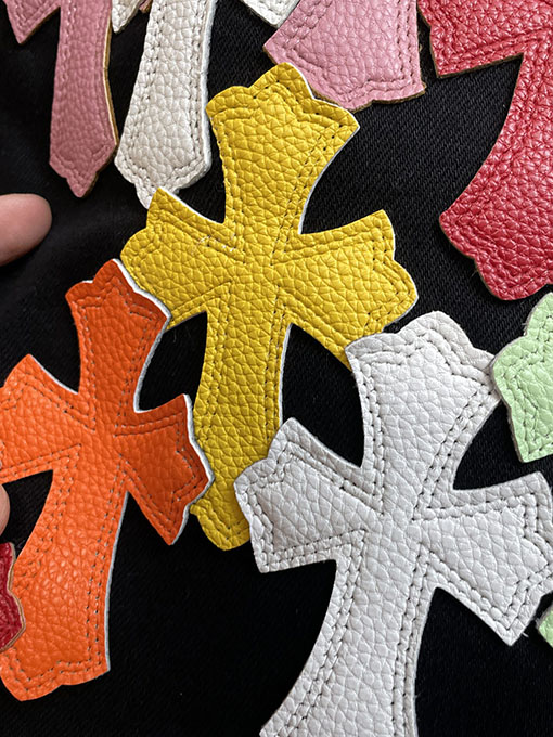 クロムハーツ ズボンの後ろパッチワークウォッシュジーンズ