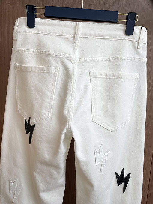 クロムハーツ 新しいヘビーウェイトパッチワークウォッシュデニムジーンズ